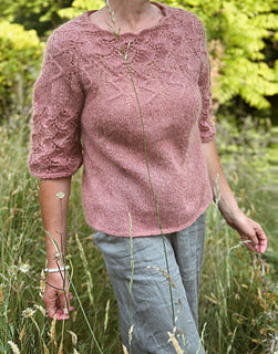 Top-Down Lace Tee Knitting Pattern