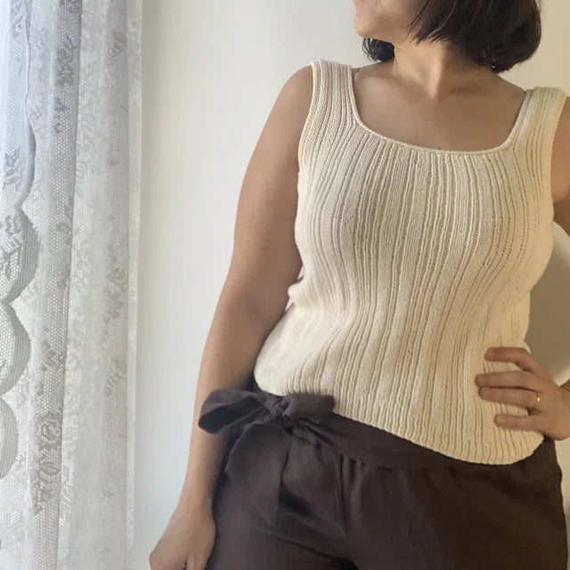 Ribbed Tank Knitting Pattern