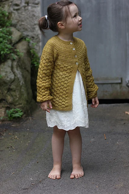 Kids Lace Cardigan Knitting Pattern