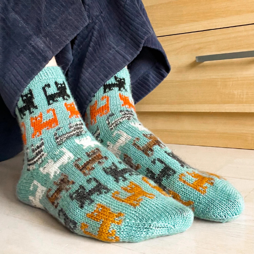 Cats Socks Knitting Pattern
