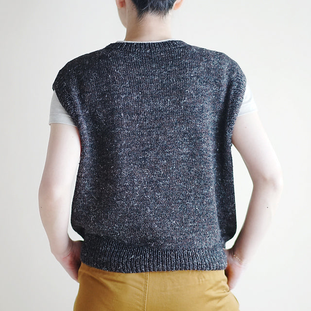 Round Neck Vest Knitting Pattern