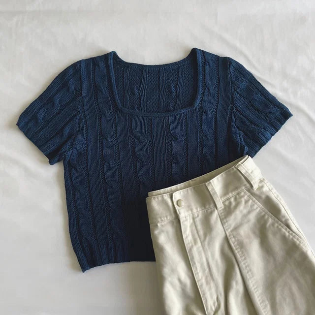 Cable Square Top Knitting Pattern