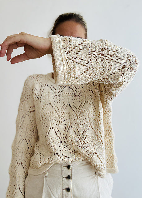Drop Shoulders Sweater Knitting Pattern