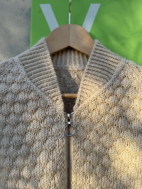 Classic Bomber Cardigan Knitting Pattern