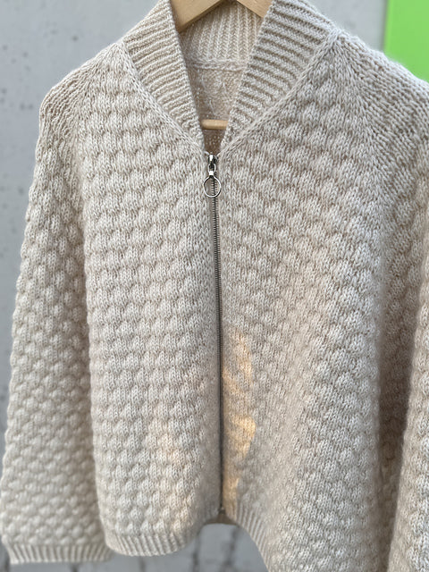 Classic Bomber Cardigan Knitting Pattern