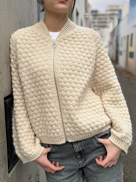 Classic Bomber Cardigan Knitting Pattern