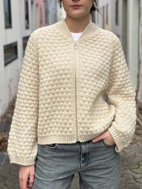 Classic Bomber Cardigan Knitting Pattern