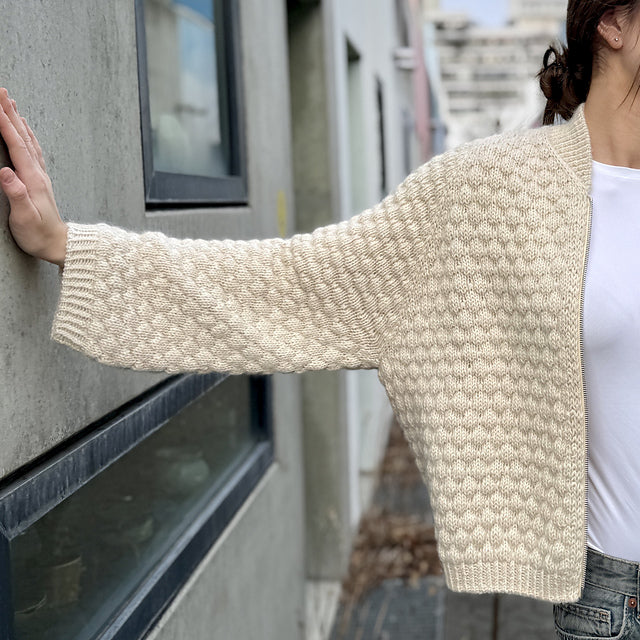 Classic Bomber Cardigan Knitting Pattern