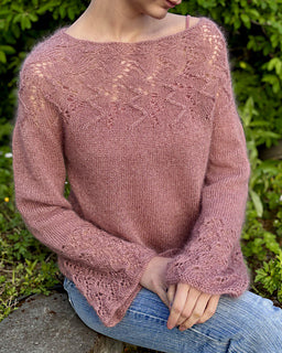 Top-Down Lace Tee Knitting Pattern