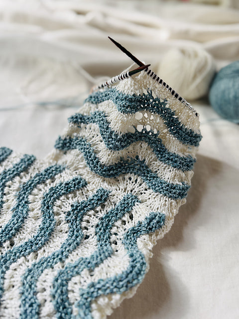 Wave Lace Tee Knitting Pattern