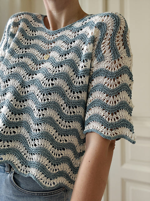 Wave Lace Tee Knitting Pattern