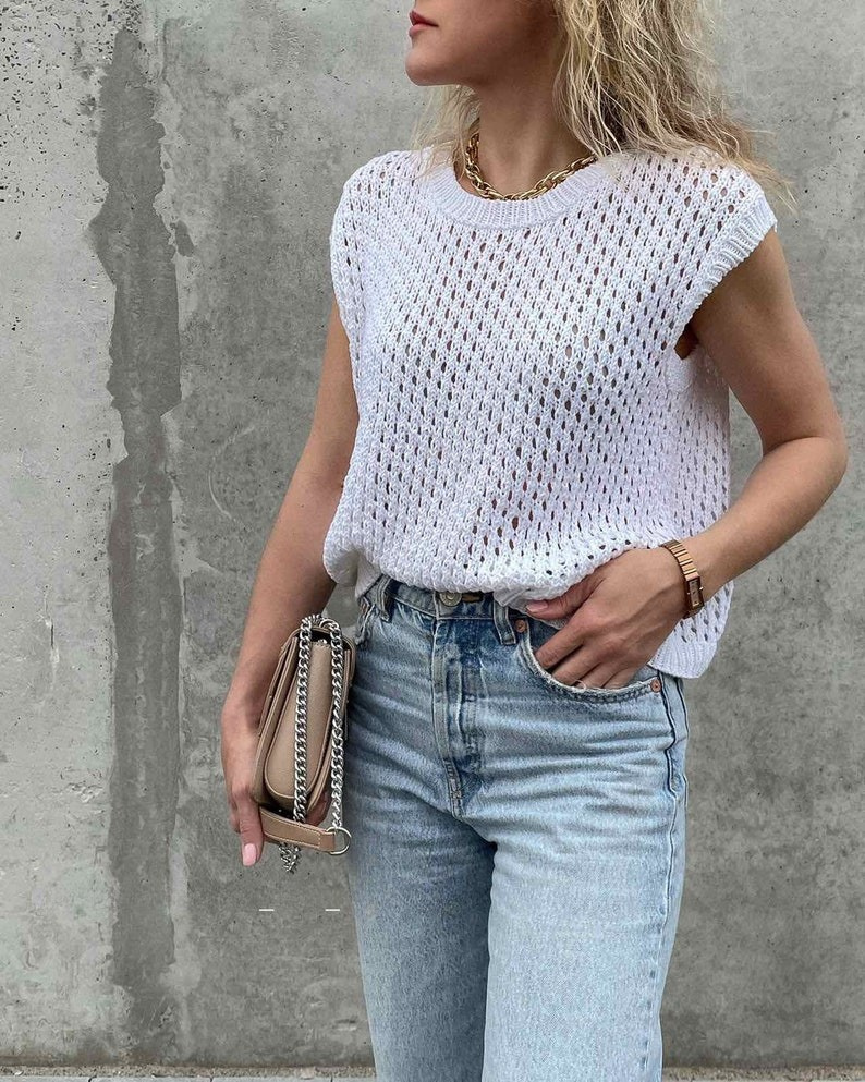 Sleeveless Summer Top Knitting Pattern