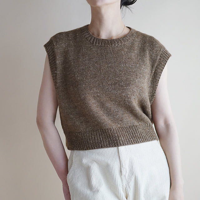 Round Neck Vest Knitting Pattern