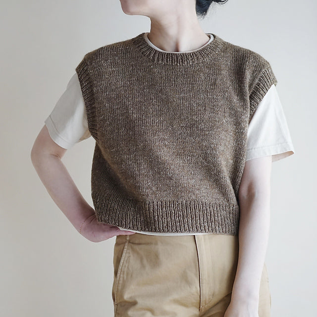 Round Neck Vest Knitting Pattern