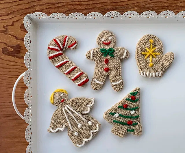 Gingerbread Cookies Knitting Pattern