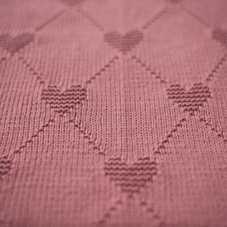 Heart Baby Blanket Knitting Pattern