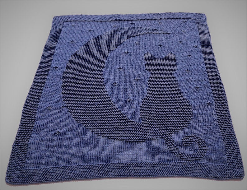 Night Sky Cat Blanket Knitting Pattern