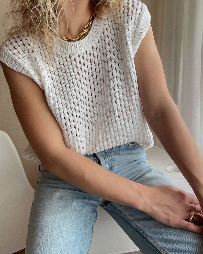 Sleeveless Summer Top Knitting Pattern