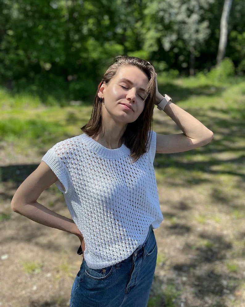 Sleeveless Summer Top Knitting Pattern
