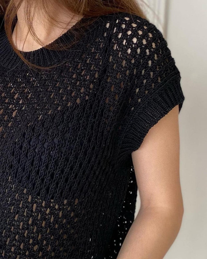 Sleeveless Summer Top Knitting Pattern