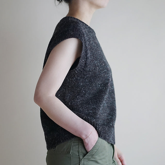 Round Neck Vest Knitting Pattern