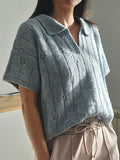 Collared Summer Top Knitting Pattern