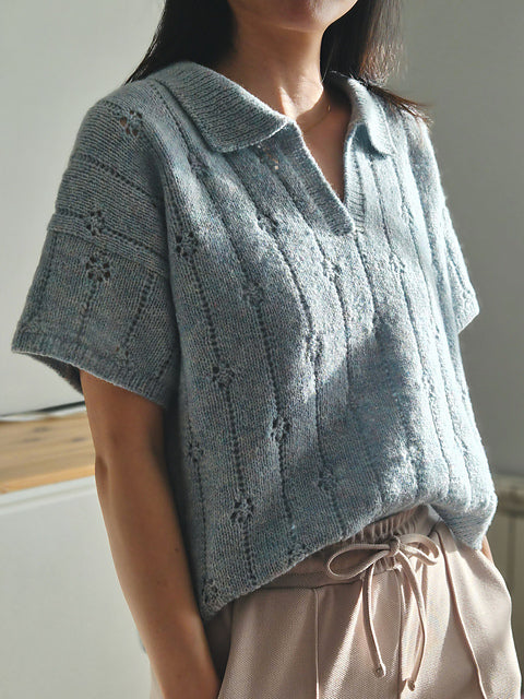 Collared Summer Top Knitting Pattern