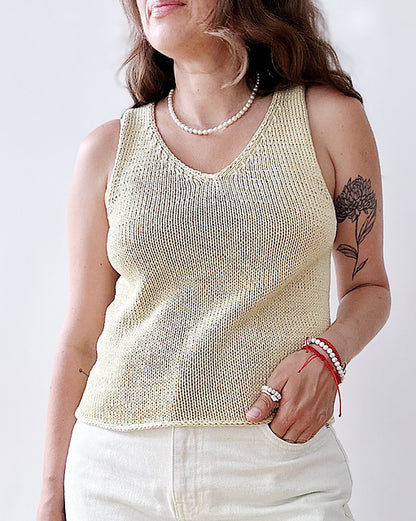 Minimal Tank Top Knitting Pattern