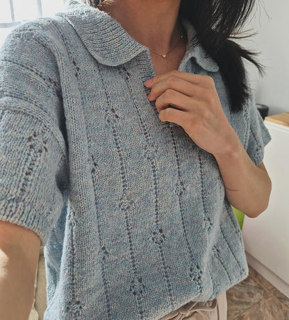 Collared Summer Top Knitting Pattern