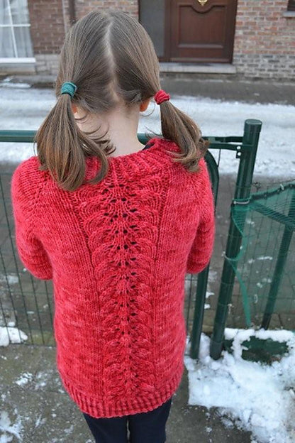 Kids Lace Sweater Knitting Pattern