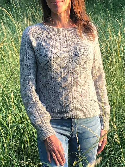 Leaf Lace Sweater Knitting Pattern