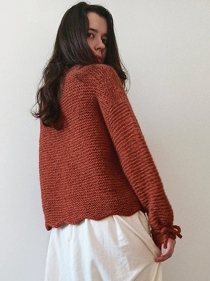 Scallop Sweater Knitting Pattern
