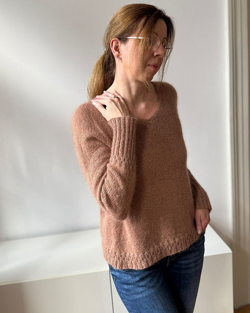V-neck Pullover Knitting Pattern