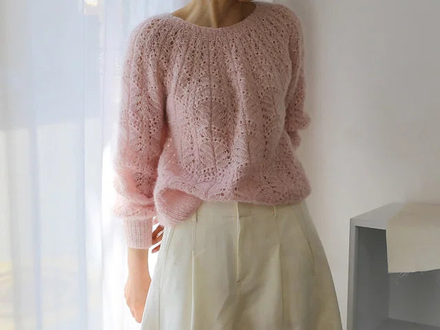 Airy Lace Sweater  Knitting Pattern