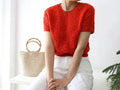 Wave Lace Tee Knitting Pattern