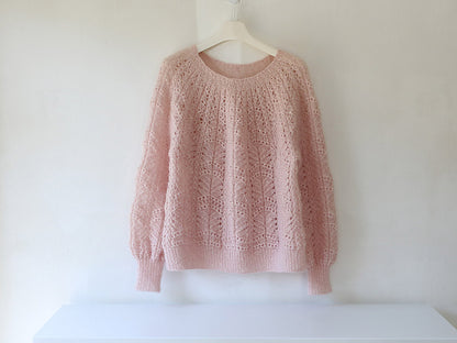 Airy Lace Sweater  Knitting Pattern
