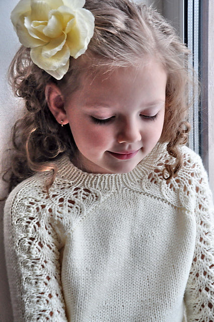 Kids Lace Sweater Knitting Pattern