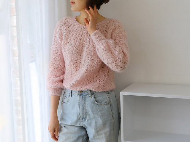 Airy Lace Sweater  Knitting Pattern