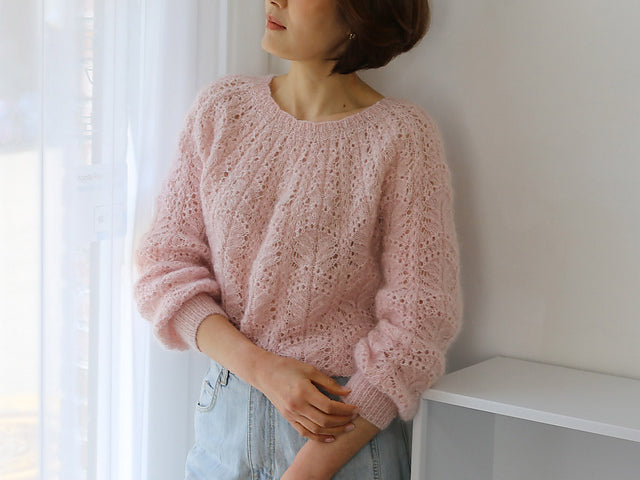 Airy Lace Sweater  Knitting Pattern