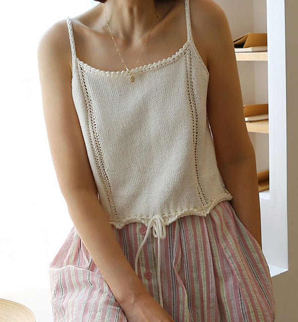 Summer Ribbon Tank Knitting Pattern