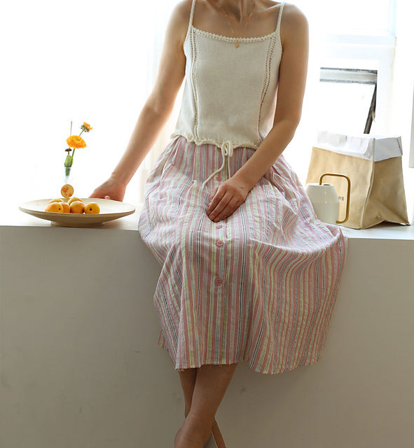 Summer Ribbon Tank Knitting Pattern