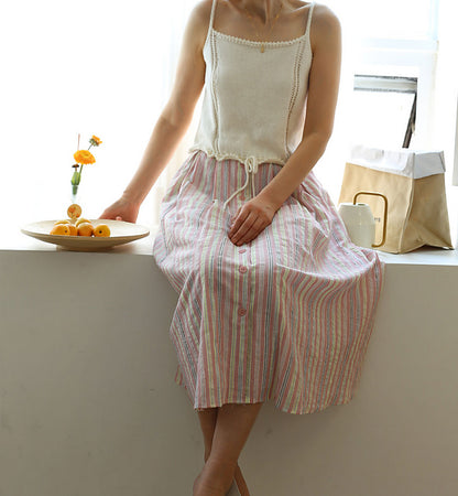Summer Ribbon Tank Knitting Pattern
