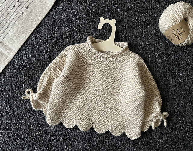 Baby Scallop Sweater Knitting Pattern