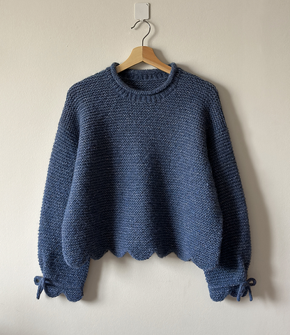 Scallop Sweater Knitting Pattern