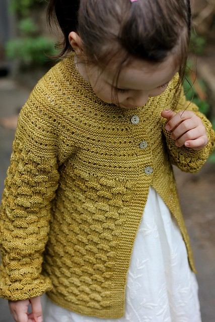 Kids Lace Cardigan Knitting Pattern