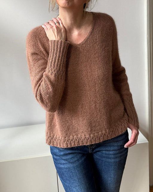 V-neck Pullover Knitting Pattern