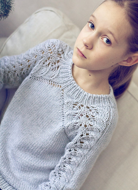 Kids Lace Sweater Knitting Pattern