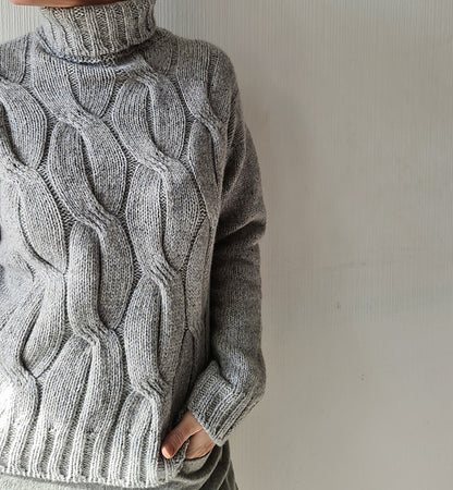 Chunky Cable Sweater Knitting Pattern
