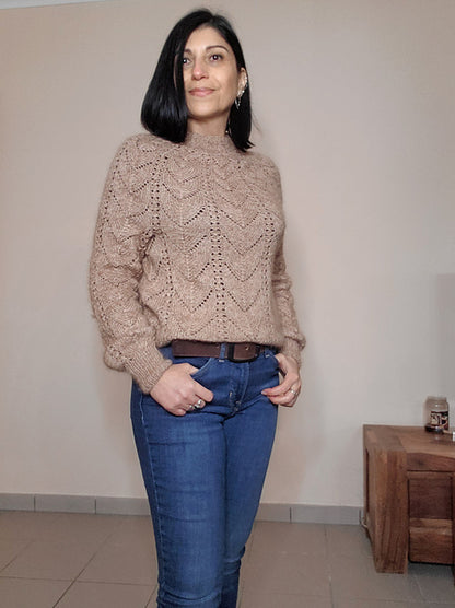 Leaf Lace Sweater Knitting Pattern