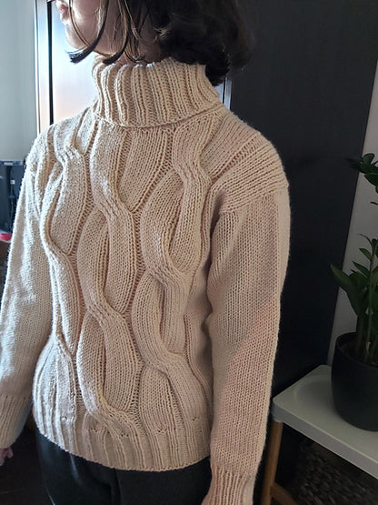 Chunky Cable Sweater Knitting Pattern